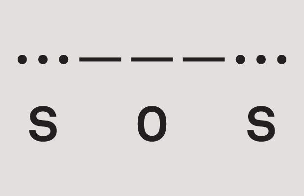 SOS morse code